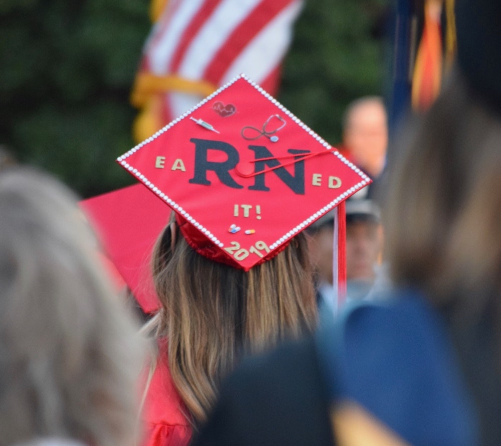 Photo of an RN graduate in 2019